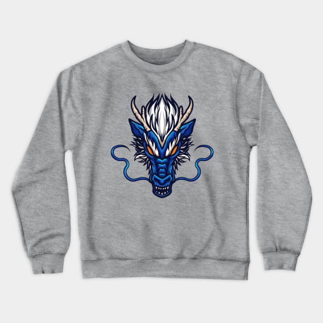 Blue Dragon Crewneck Sweatshirt by Wavey's